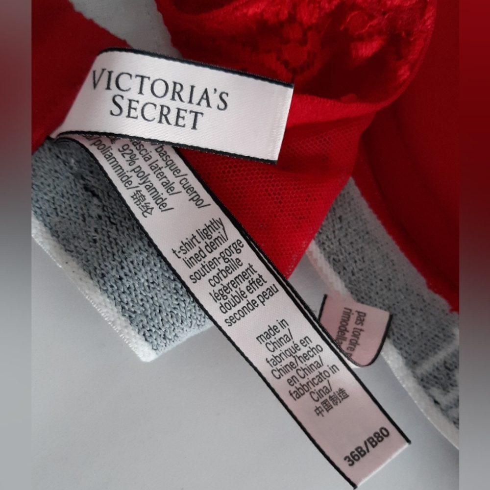VS T Shirt Lightly Lined Demi Bra 36B - Picture 5 of 5